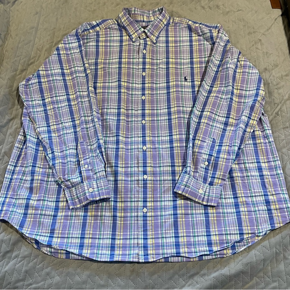 Polo Ralph Lauren button down shirt mens‎ 3XB EUC multi colored